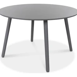 Rosvik runt grått matbord Ø120 cm + Textilrengöring för möbler