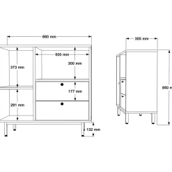 Royce köksskåp 1 - Ek/vit