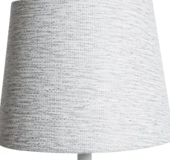 Rund lampskärm 22x28x22 cm - Ljust (grovt linne)