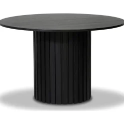 Runt matbord Ø120 cm svartbets