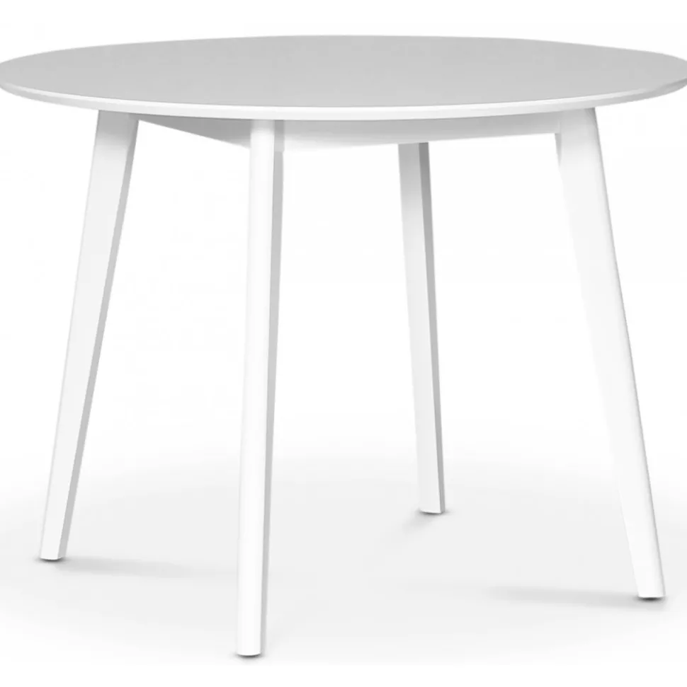 Runt matbord med 4 st svarta pinnstolar + 4.00 x Stolsdyna