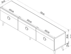 Safar TV-bänk - Vit
