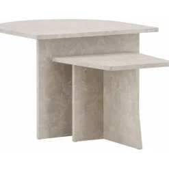 Sala soffbord 40/60 x 40/60 cm - Beige marmorlook