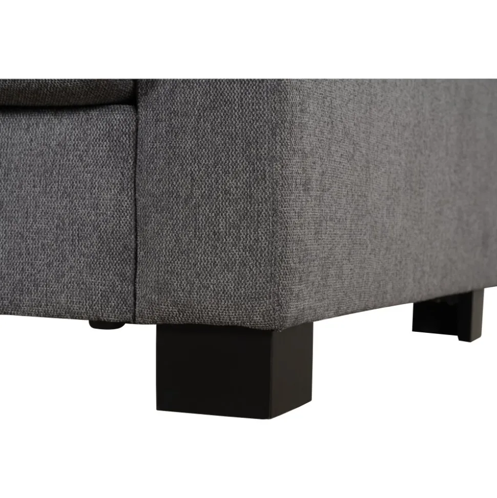 Salem hörnsoffa i mörkgrått tyg