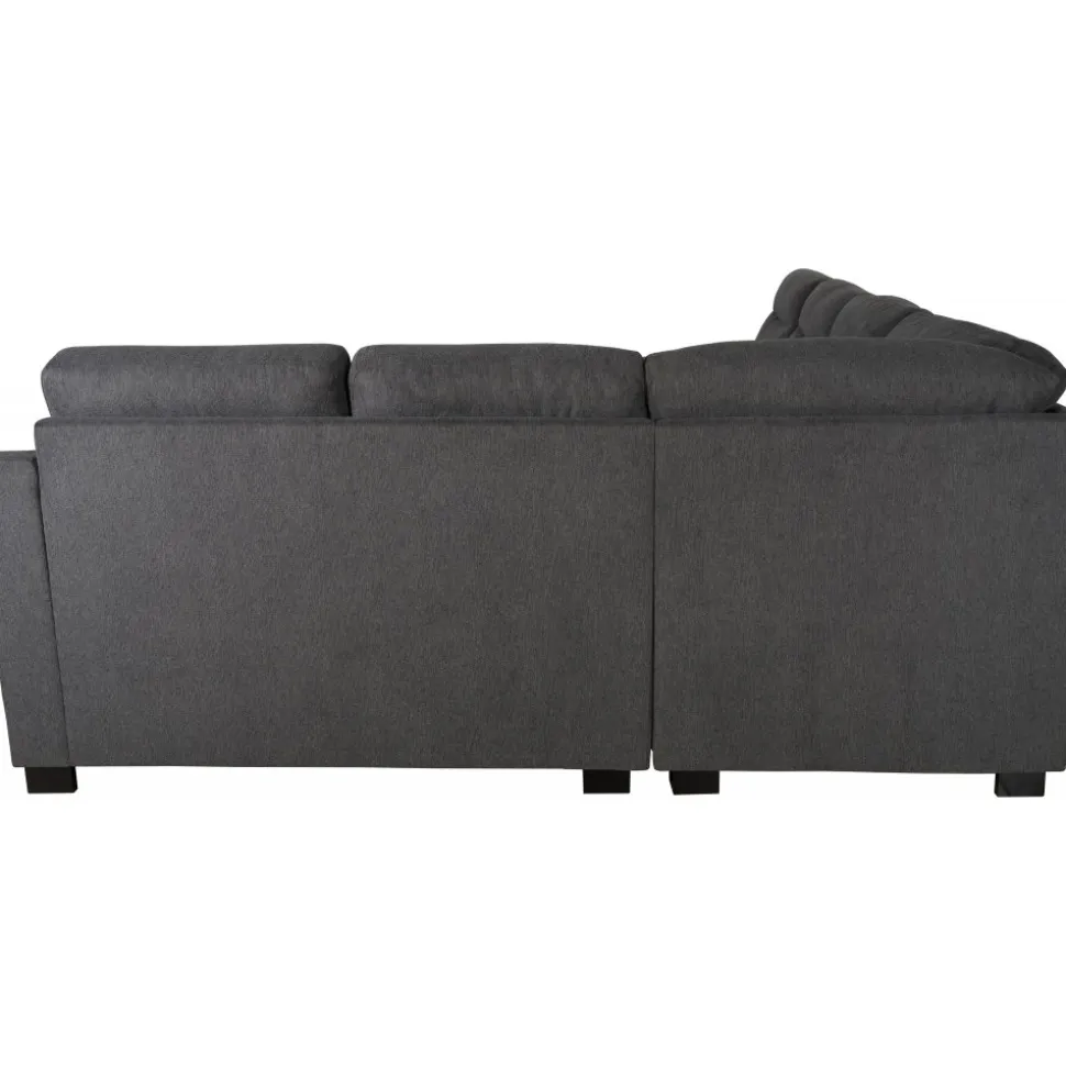 Salem hörnsoffa i mörkgrått tyg