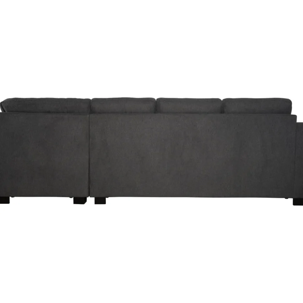 Salem hörnsoffa i mörkgrått tyg