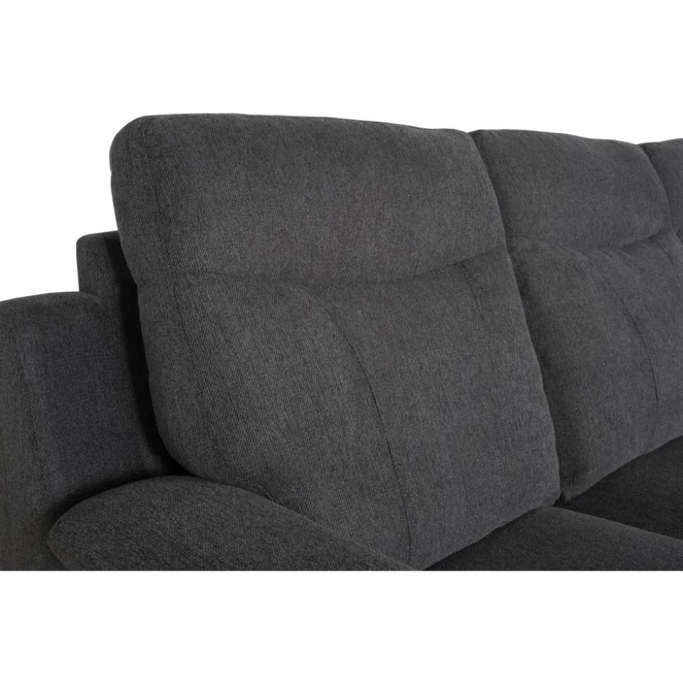 Salem hörnsoffa i mörkgrått tyg