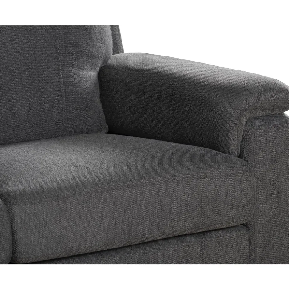 Salem hörnsoffa i mörkgrått tyg