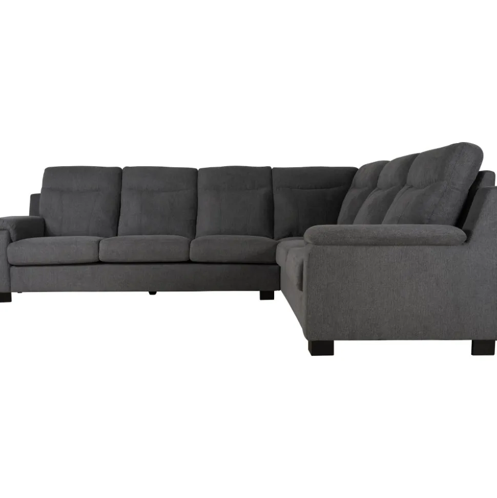 Salem hörnsoffa i mörkgrått tyg