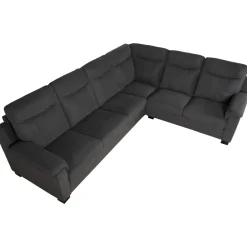 Salem hörnsoffa i mörkgrått tyg