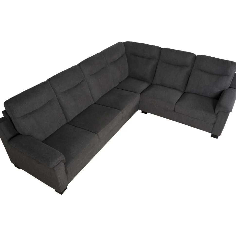 Salem hörnsoffa i mörkgrått tyg
