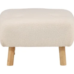 Salina sittpuff - Vit teddy