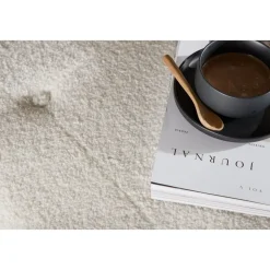 Salina sittpuff - Vit teddy