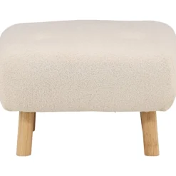 Salina sittpuff - Vit teddy