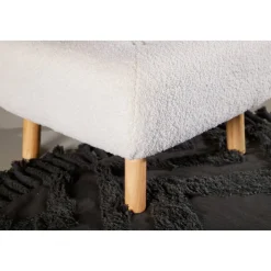 Salina sittpuff - Vit teddy