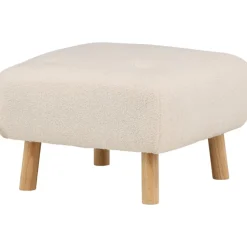 Salina sittpuff - Vit teddy