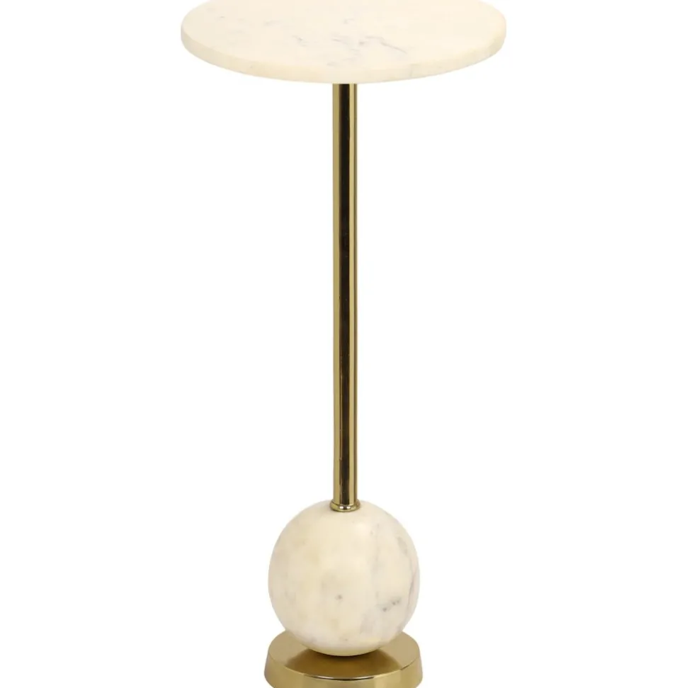 Salo sidobord Mässing/Marmor Ø25 cm