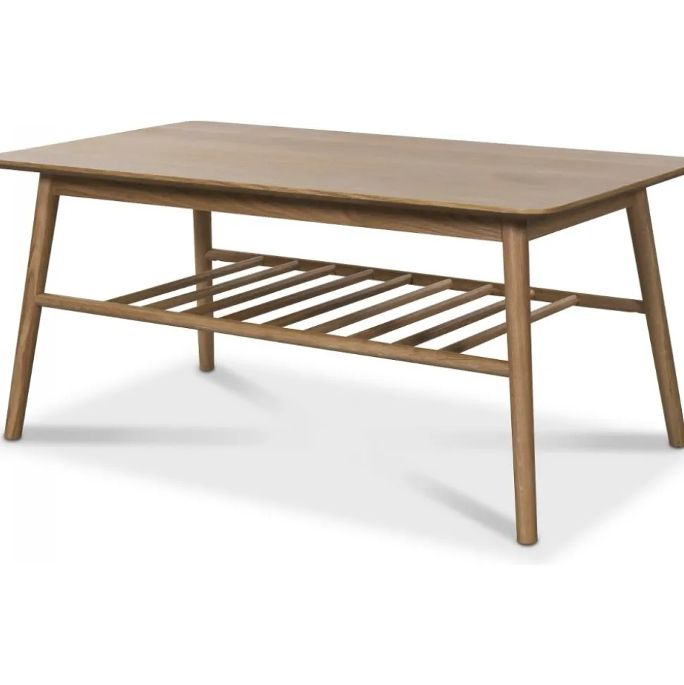 Saltö soffbord i oljad ek med hylla - 110 x 60 cm