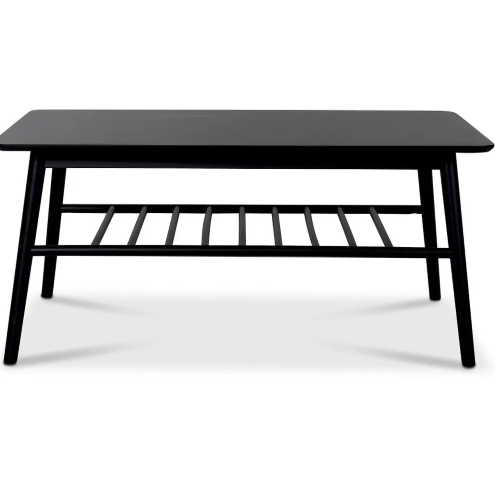 Saltö soffbord med hylla 110 x 60 cm - Svart
