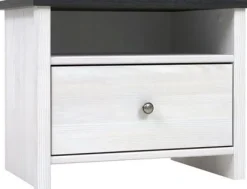 Salvador sängbord - Vit/svart