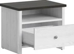 Salvador sängbord - Vit/svart