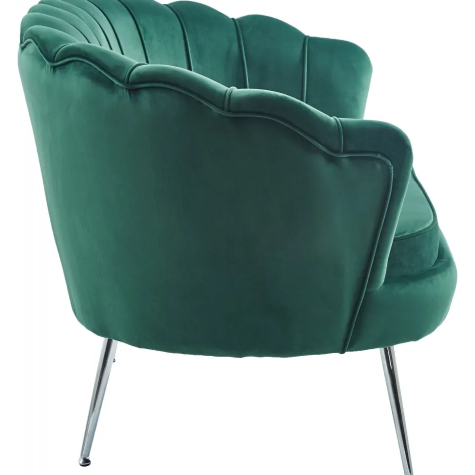 Sammets soffa grön 2-sits - Kingsley + Möbeltassar