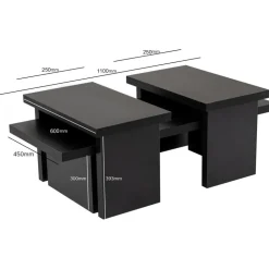 Sanctuary soffbord 110 x 45 cm - Svart trä