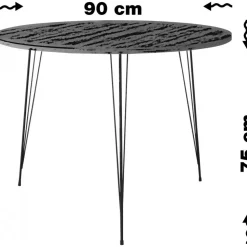 Sandalf matbord 90 cm - Valnöt + Fläckborttagare för möbler
