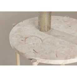 Sandhamn soffbord Ø40 cm - Beige