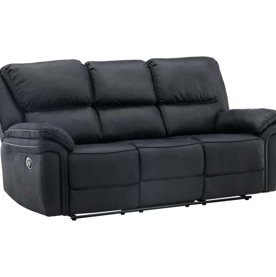 Saranda 3-sits reclinersoffa - Svart