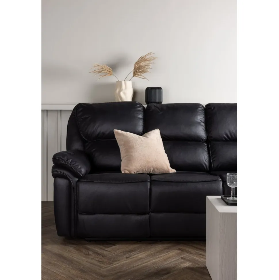 Saranda 3-sits reclinersoffa - Svart