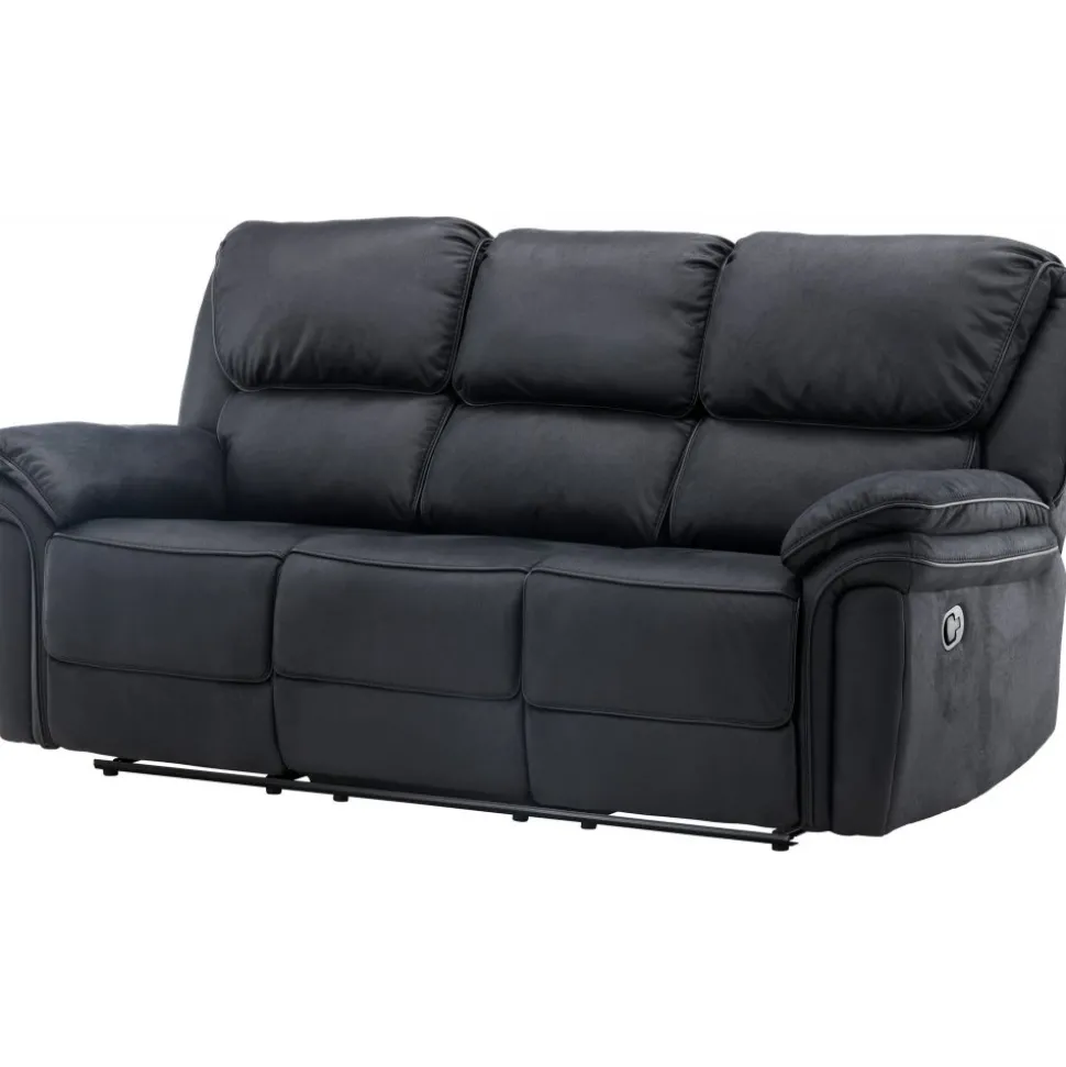 Saranda 3-sits reclinersoffa - Svart