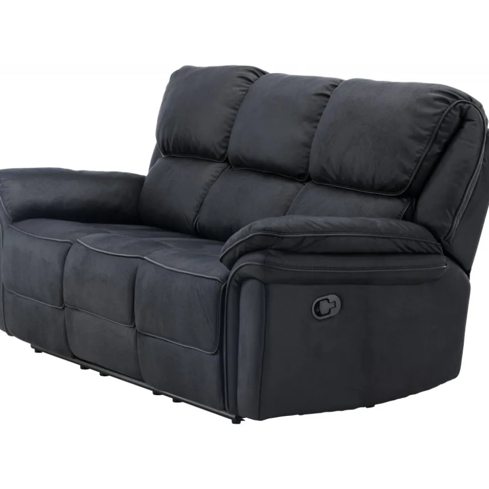 Saranda 3-sits reclinersoffa - Svart