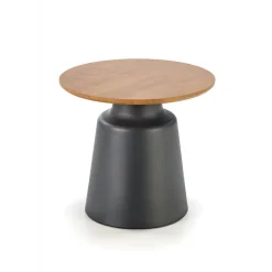 Satsbord Ø70/50 cm svart / Natur