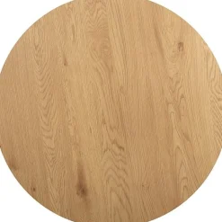 Satsbord ek/svart Ø80/60 cm - Atlanta