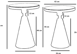 Satsbord set 2 st - Guld/svart