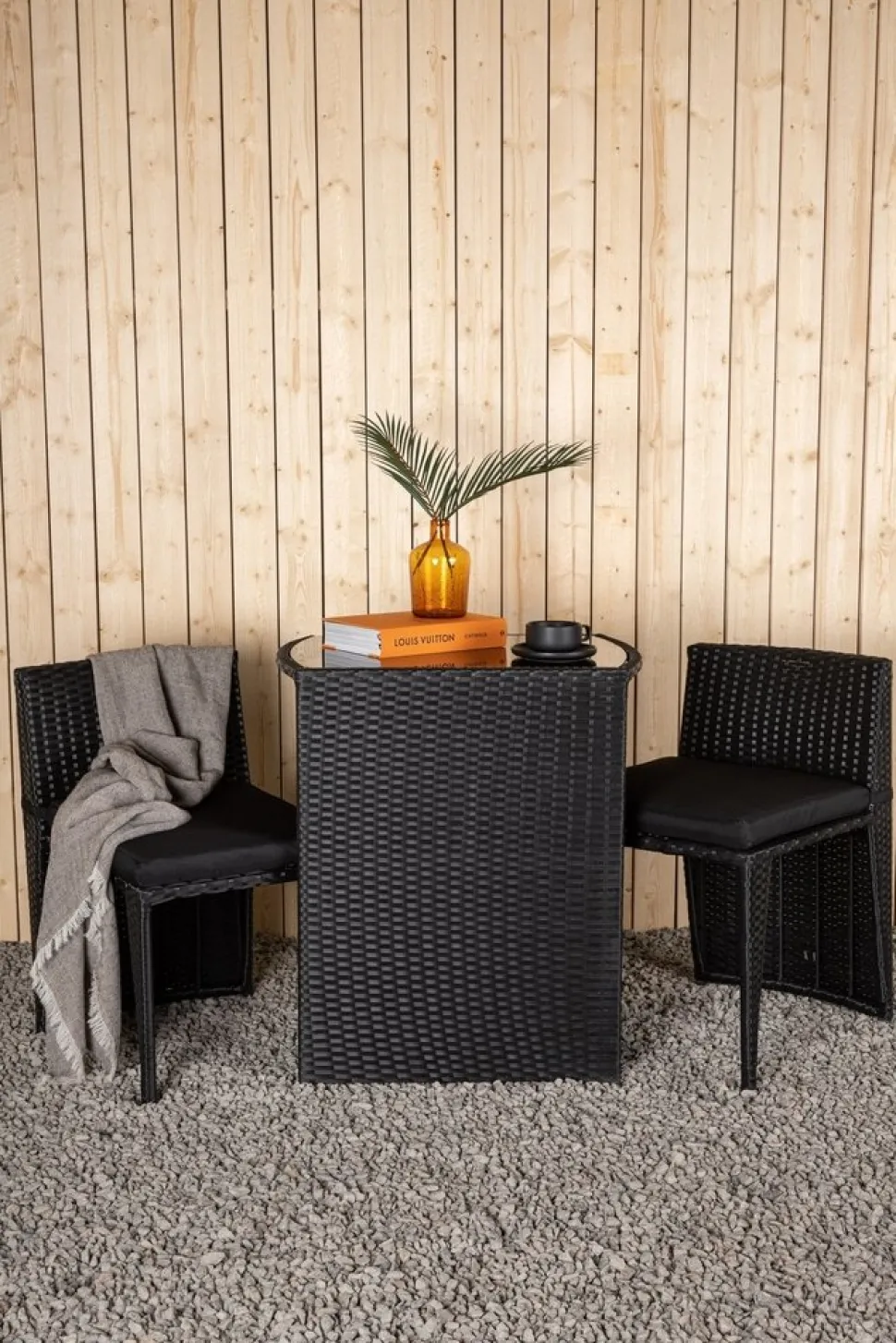 Savanna cafégrupp - Grå + Rengöringsmedel för utemöbler