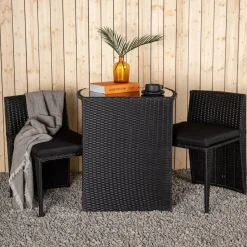 Savanna cafégrupp - Grå + Textilskydd för utemöbler