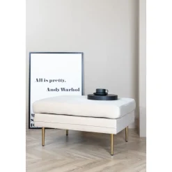 Savanna sittpuff - Beige sammet