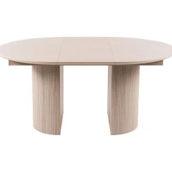 Scarlett matbord ø120 cm - Vitpigmenterad ek + Möbeltassar