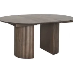 Scarlett matbord 120-165x120 cm - Brunlackad ek