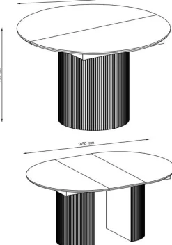 Scarlett matbord 120-165x120 cm - Brunlackad ek
