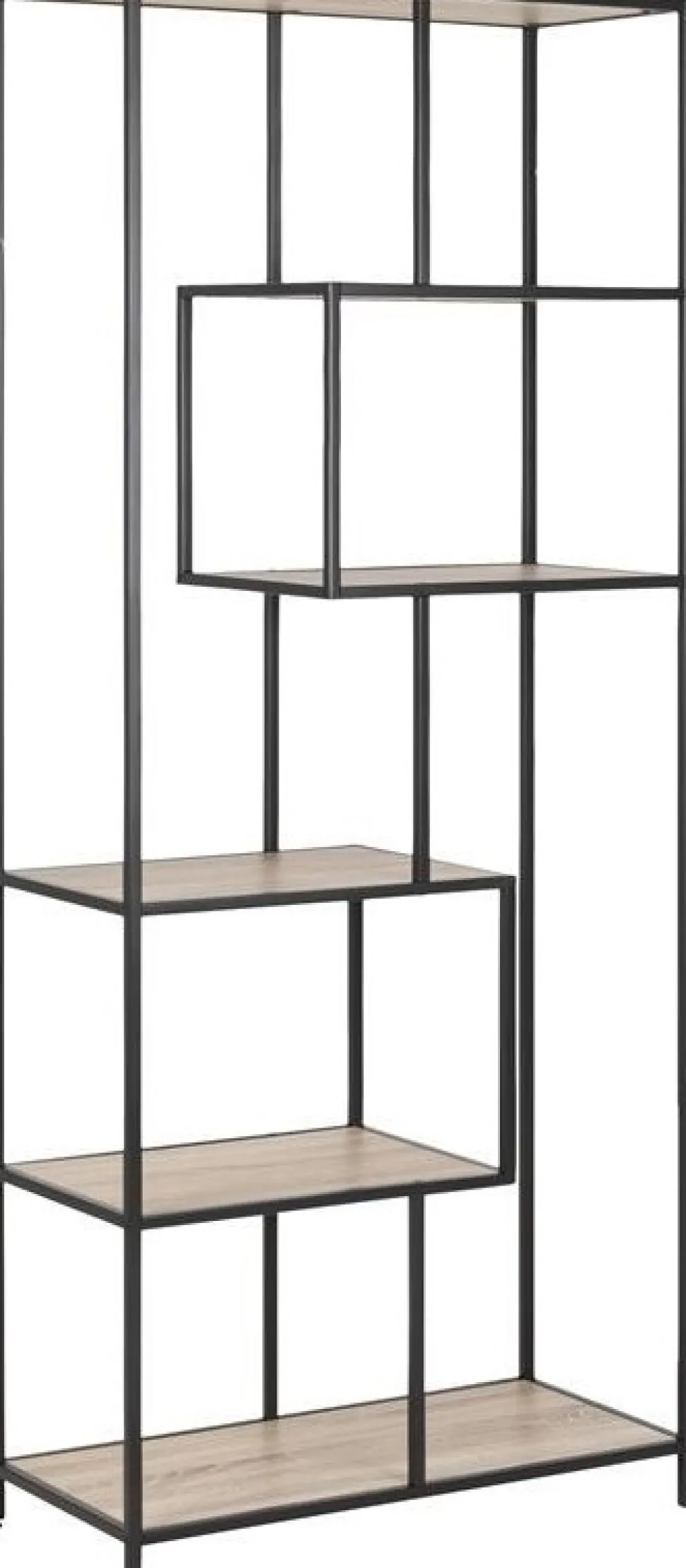 Seaford bokhylla ek / svart