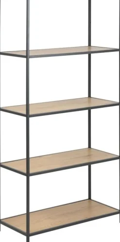 Seaford hylla 77x150 cm - Ek/svart