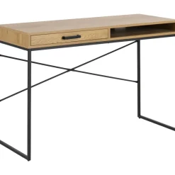 Seaford skrivbord 110 cm - Ek/svart