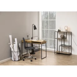 Seaford skrivbord 110 cm - Ek/svart