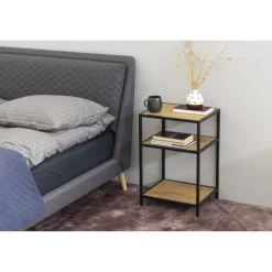 Seaford sängbord - Ek/svart