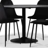 Seat matgrupp, matbord med 4 st Carisma sammetsstolar - Svart/Svart + 3.00 x Möbeltassar