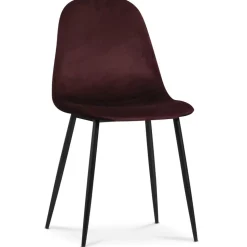 Seat matgrupp, matbord med 4 st Carisma sammetsstolar - Svart/Bordeaux + 3.00 x Möbeltassar