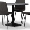 Seat matgrupp, matbord med 4 st Smokey matstolar - Svart/Vintage